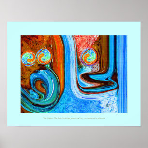 Moderne schilderijen binnen poster