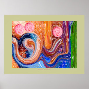 Moderne schilderijen binnen poster