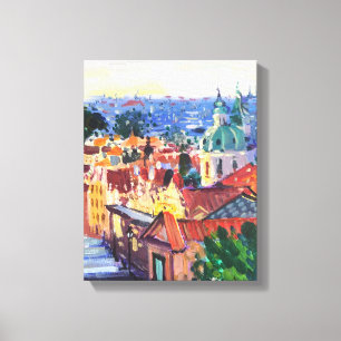 Moderne schilderkunst, Praag Canvas Afdruk