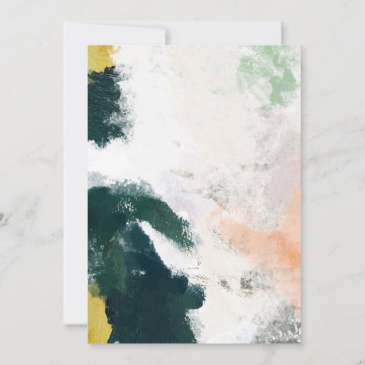 Moderne Schilderkunst Trouwdag Kaart (Achterkant)