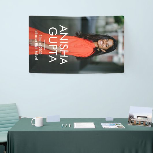 Moderne SCHolar EDITABLE Afstuderen Banner (Beurs)