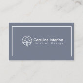 Moderne Schone Geometrische Marine Grijs Regeling  Visitekaartje (Achterkant)