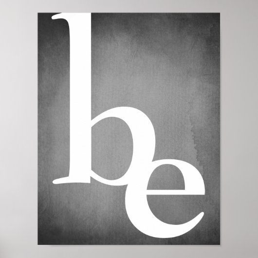 moderne , schone , grijze en witte , vette tekst poster (Voorkant)