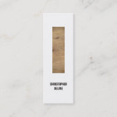 Moderne, schone houtrepe interieurontwerper mini visitekaartje (Voorkant)