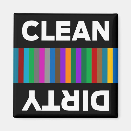 Moderne schone of vuile vaatwasser magneet (Voorkant)