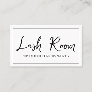 Moderne schone visitekaart met wimperextensions visitekaartje