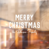 Moderne schone witte vrolijke kersttekst raamsticker (Vel 2)