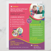 Moderne School Admission Flyer Sjabloon (Voorkant)