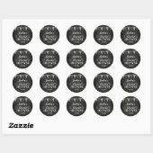 Moderne schoolbord bruiloft sticker (Vel)
