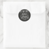 Moderne schoolbord bruiloft sticker (Tas)