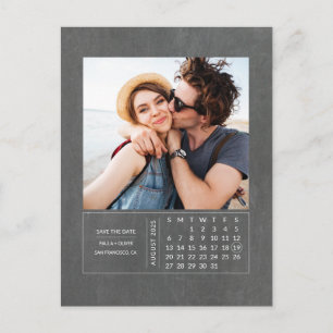 Moderne schoolbord kalender Bewaar de datumfoto Aankondigingskaart