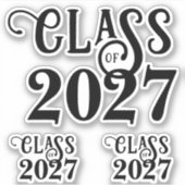 Moderne schoolklas van jaargang set van 3 sticker (Voorkant)