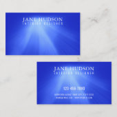 Moderne Schoon Elegant Ontwerp Blauw Licht Luxe Visitekaartje (Voorkant / Achterkant)