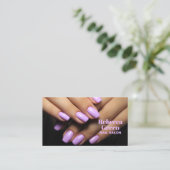 Moderne schoonheid make-up manicure nagels nagelsa visitekaartje (Staand voorkant)