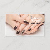 Moderne schoonheid make-up manicure nagels nagelsa visitekaartje (Voorkant)