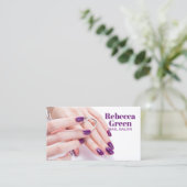 Moderne schoonheid make-up manicure nagels nagelsa visitekaartje (Staand voorkant)