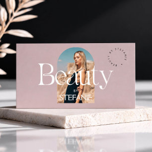 Moderne Schoonheidssalon Make-up Artiest Blush Mau Visitekaartje