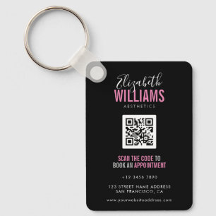 Moderne schoonheidssalon QR Code Loyalty Visitekaa Sleutelhanger