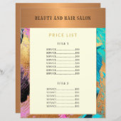 Moderne schoonheidssalon service menu promotionele (Voorkant / Achterkant)
