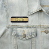 Moderne Schoonheidswinkel Salon Zwart & Goud Medew Naamplaatje (In situ)