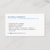 Moderne schoonmaakdienst Social Media Visitekaartje (Achterkant)