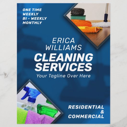 Moderne schoonmaakdiensten  flyer (Voorkant)