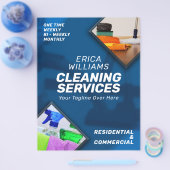 Moderne schoonmaakdiensten  flyer (Enkel)