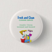 Moderne schoonmaakemmer huishoudservice ronde button 3,2 cm (Voorkant)