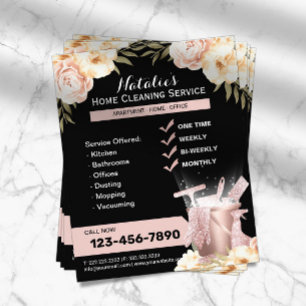 Moderne schoonmaakmaden voor het huis Classy Flora Flyer