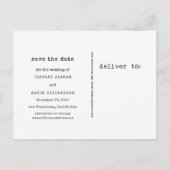 moderne schrijfmachine | 3 Foto Sla de datum op Aankondigingskaart (Achterkant)