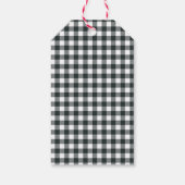 Moderne schrijfmachine | Holiday Photo Black Gingh Cadeaulabel (Achterkant)