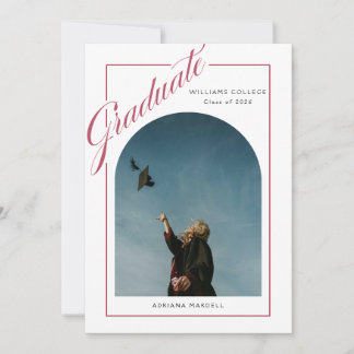 Moderne Schuine Script Afstudeer Uitnodiging