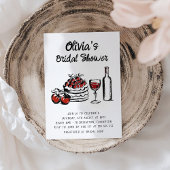 Moderne Scribble Italiaanse bruids douche uitnodig Kaart