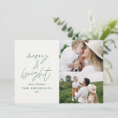 Moderne script 1 fotogeniek en helder kerstfeest (Staand voorkant)