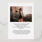 Moderne Script 2 Foto's Afstudeer aankondiging (Achterkant)