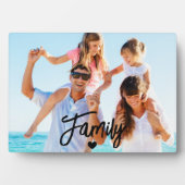 Moderne script aangepaste familiefoto fotoplaat (voorkant)
