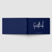 Moderne script aangepaste kleur minimalistisch gastenboek (Volledig)