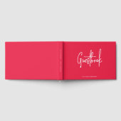 Moderne script aangepaste kleur minimalistisch gastenboek (Volledig)