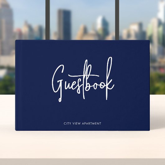 Moderne script aangepaste kleur minimalistisch gastenboek