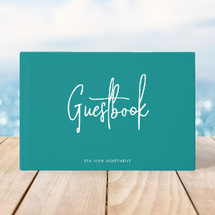 Moderne script aangepaste kleur minimalistisch gastenboek