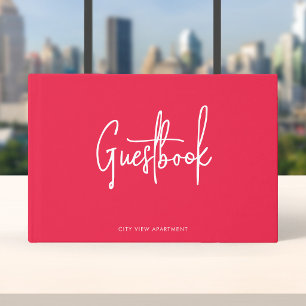Moderne script aangepaste kleur minimalistisch gastenboek