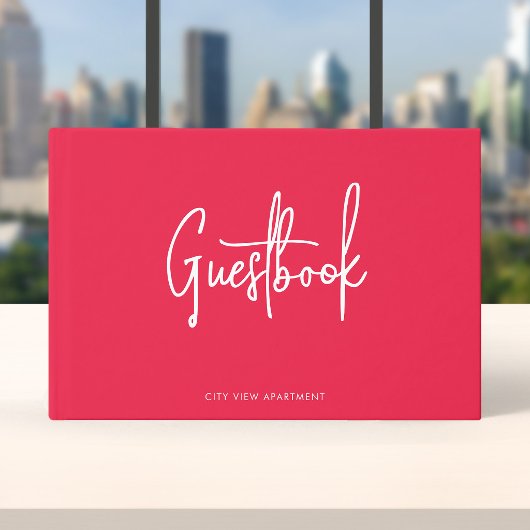 Moderne script aangepaste kleur minimalistisch gastenboek