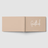 Moderne script aangepaste kleur minimalistisch gastenboek (Volledig)
