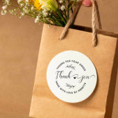 Moderne script aangepaste naam ronde bedankjes han 	rubberstempel