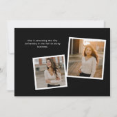 Moderne Script Afgestudeerde Foto Collage Afstuder Aankondiging (Achterkant)