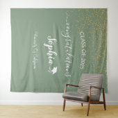 Moderne Script Afstudeerfeest Achtergrond | Afgest Wandkleed (In Situ (horizontaal))