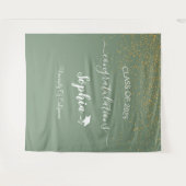 Moderne Script Afstudeerfeest Achtergrond | Afgest Wandkleed (Voorkant (horizontaal))