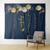 Moderne Script Afstudeerfeest Achtergrond | Afgest Wandkleed (In Situ (horizontaal))