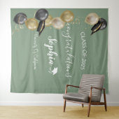 Moderne Script Afstudeerfeest Achtergrond | Afgest Wandkleed (In Situ (horizontaal))