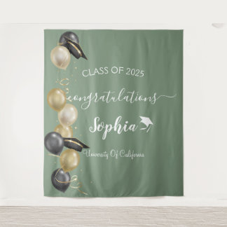 Moderne Script Afstudeerfeest Achtergrond | Afgest Wandkleed